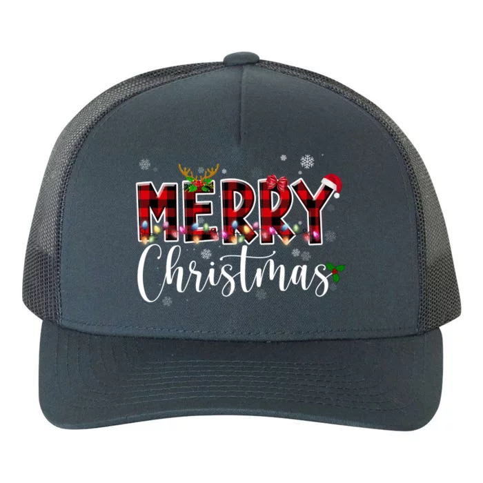 Merry Christmas Festive Cute Holiday Yupoong Adult 5-Panel Trucker Hat