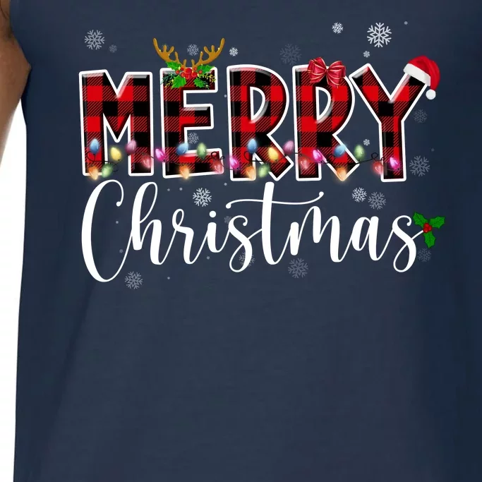 Merry Christmas Festive Cute Holiday Comfort Colors® Tank Top