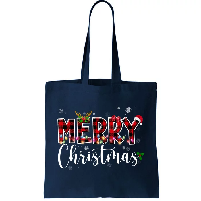 Merry Christmas Festive Cute Holiday Tote Bag