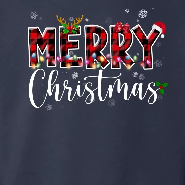 Merry Christmas Festive Cute Holiday Toddler Hoodie