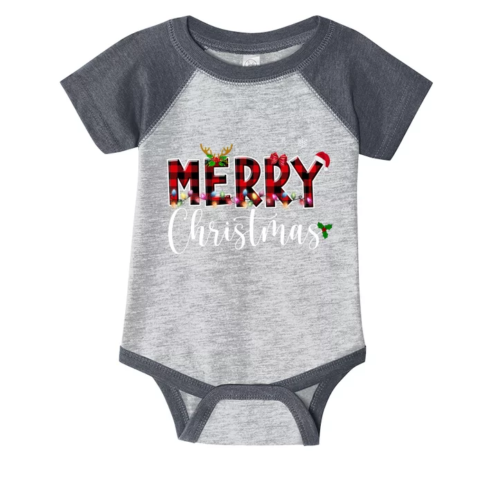 Merry Christmas Festive Cute Holiday Infant Baby Jersey Bodysuit