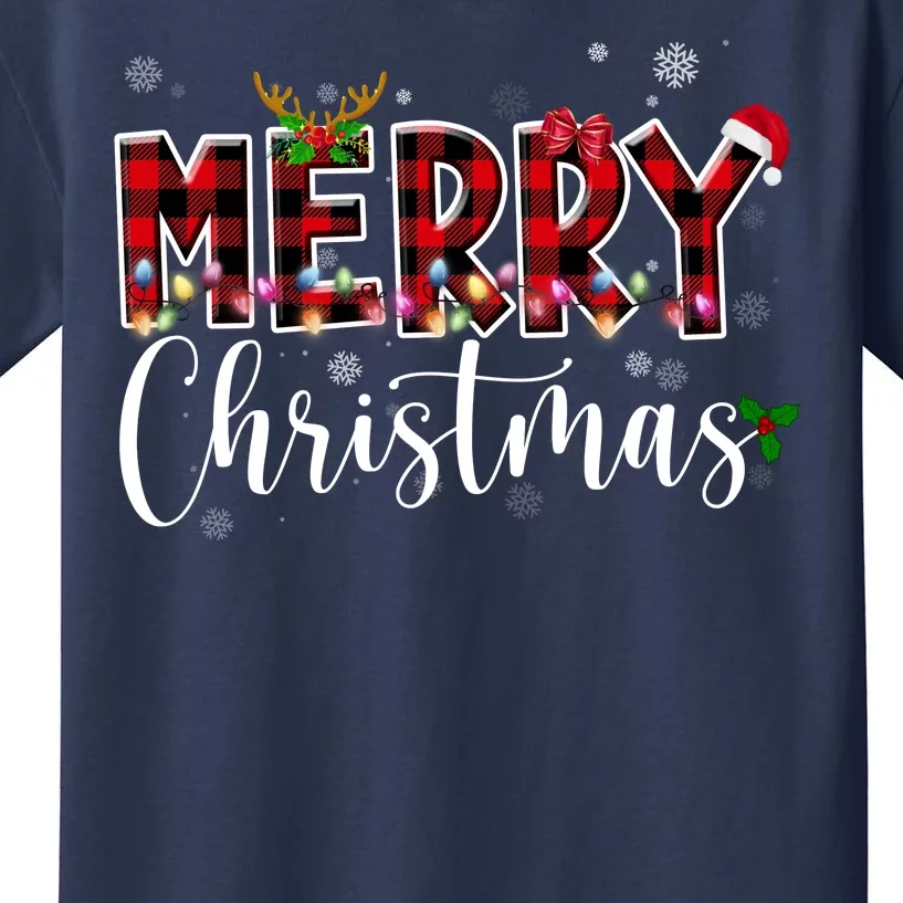 Merry Christmas Festive Cute Holiday Kids T-Shirt