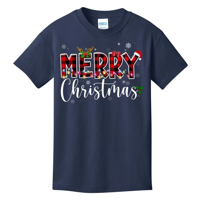 Merry Christmas Festive Cute Holiday Kids T-Shirt