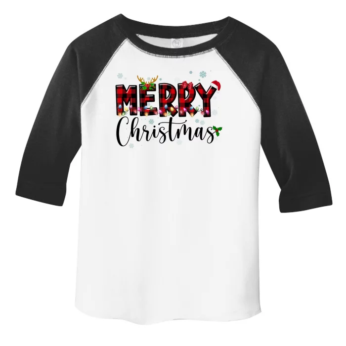 Merry Christmas Festive Cute Holiday Toddler Fine Jersey T-Shirt