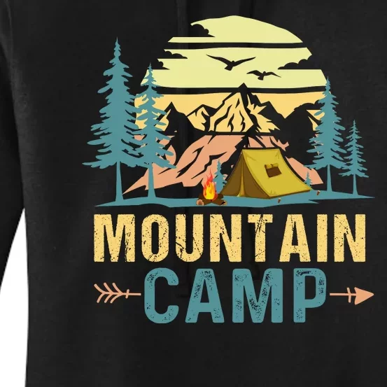 Mountain Camp For Camping Women's Pullover Hoodie