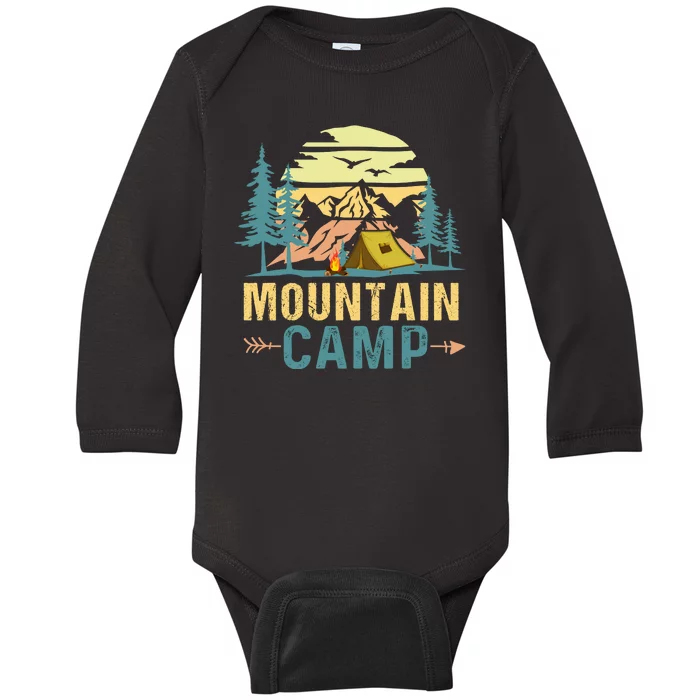 Mountain Camp For Camping Baby Long Sleeve Bodysuit