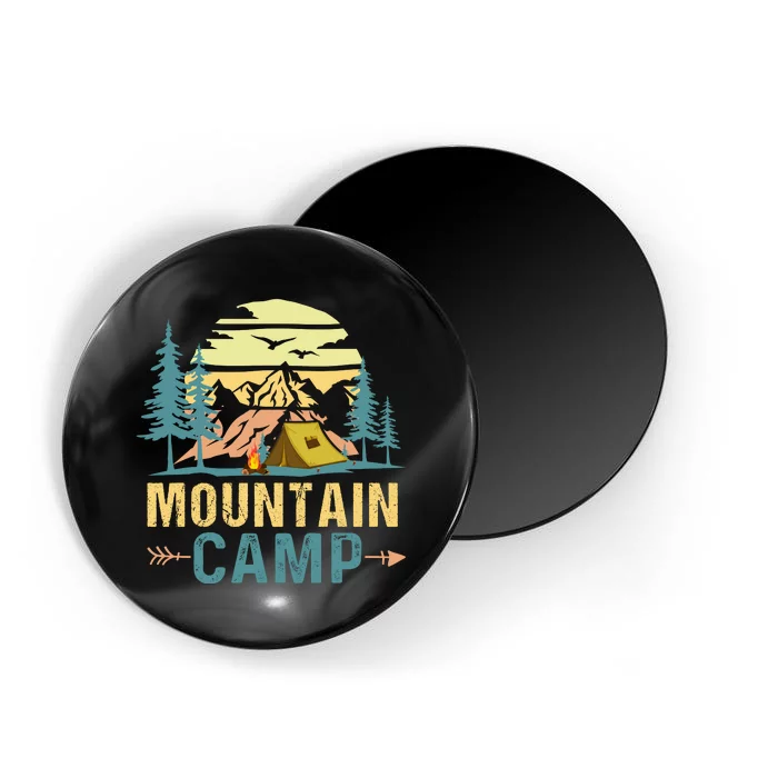 Mountain Camp For Camping Magnet