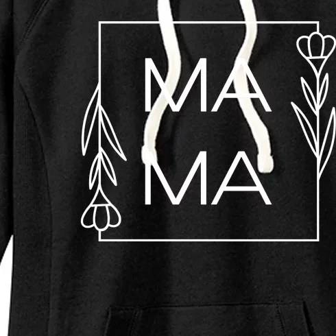 Mama Cute Flower Mother's Day Gift Women's Fleece Hoodie