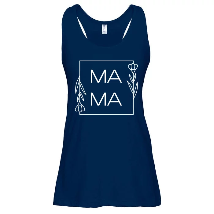 Mama Cute Flower Mother's Day Gift Ladies Essential Flowy Tank