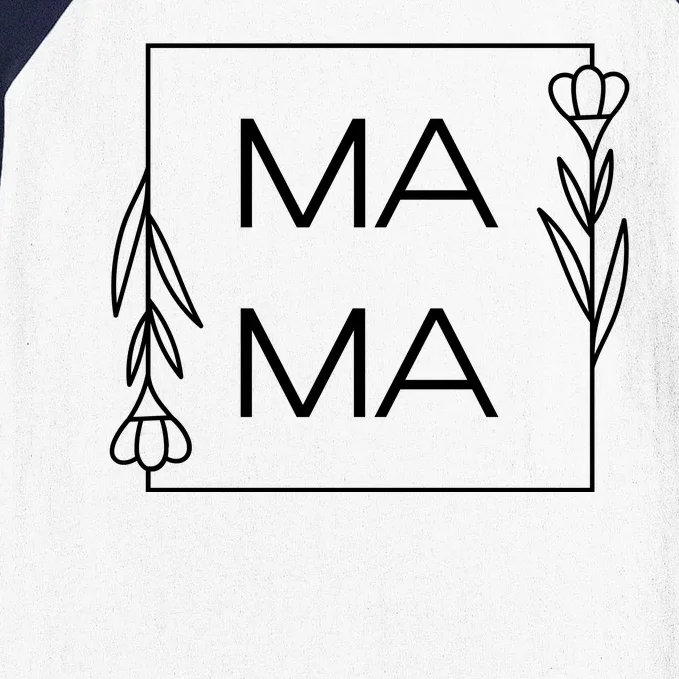 Mama Cute Flower Mother's Day Gift Baseball Sleeve Shirt