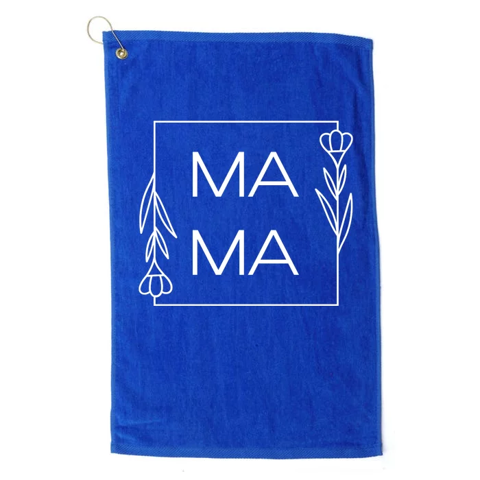 Mama Cute Flower Mother's Day Gift Platinum Collection Golf Towel