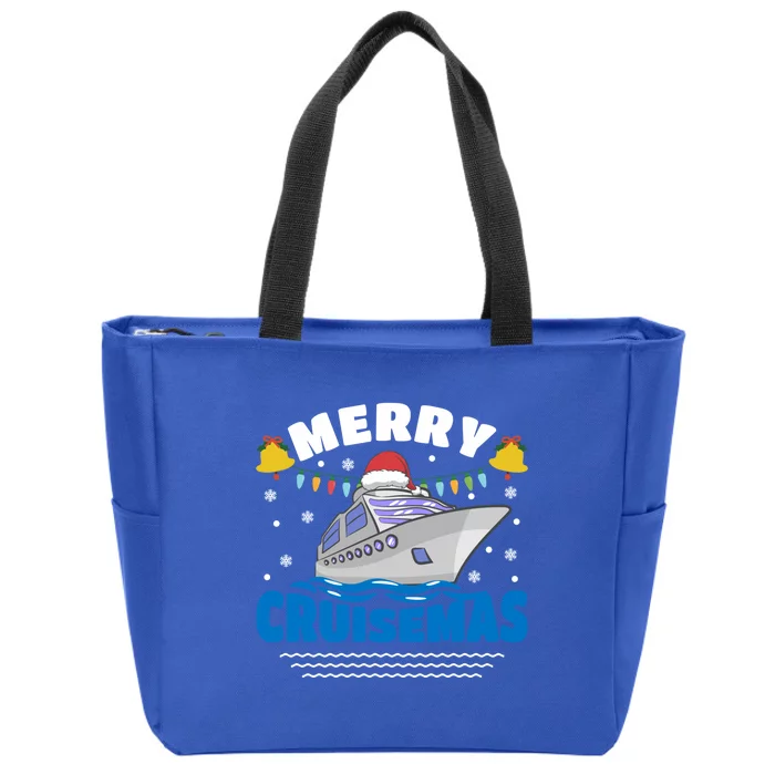 Merry Cruisemas Funny Christmas Cruise Ship Family Gift Zip Tote Bag