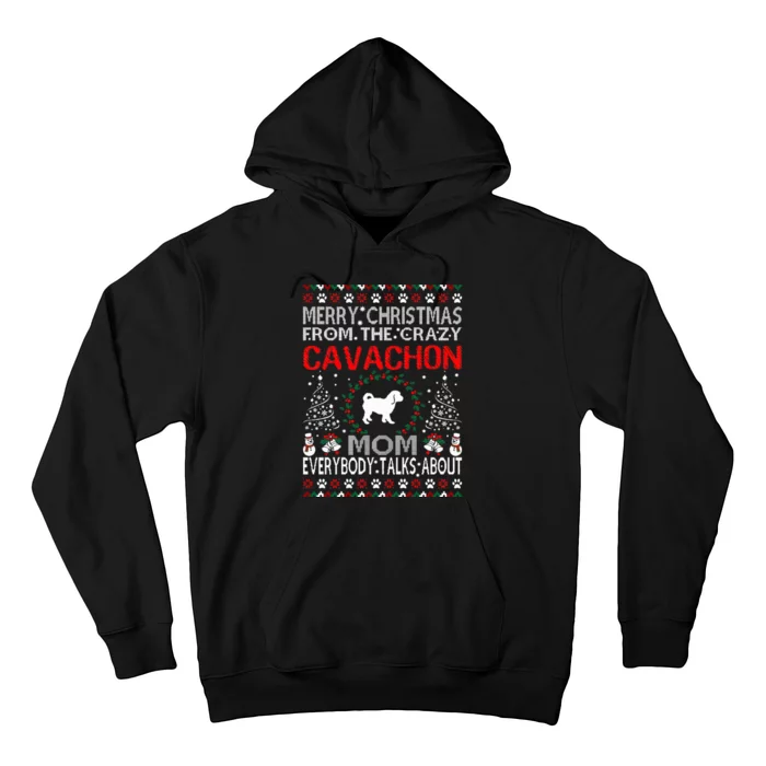 Merry Christmas From Cavachon Mom Ugly Sweater Gift Hoodie