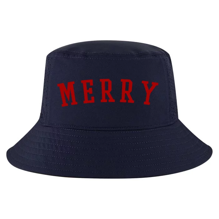 Merry Christmas Festive Holiday Cool Comfort Performance Bucket Hat