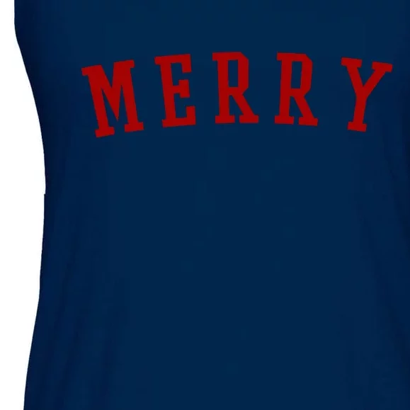 Merry Christmas Festive Holiday Ladies Essential Flowy Tank