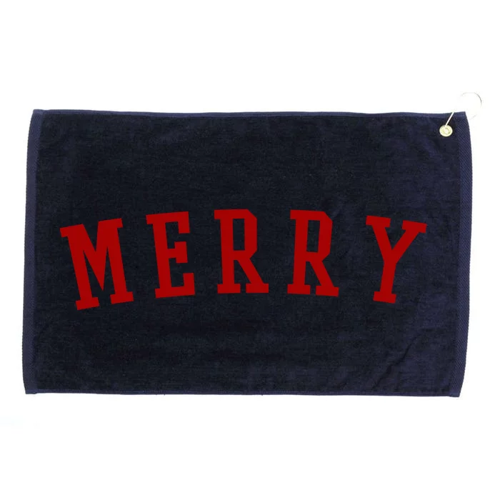 Merry Christmas Festive Holiday Grommeted Golf Towel