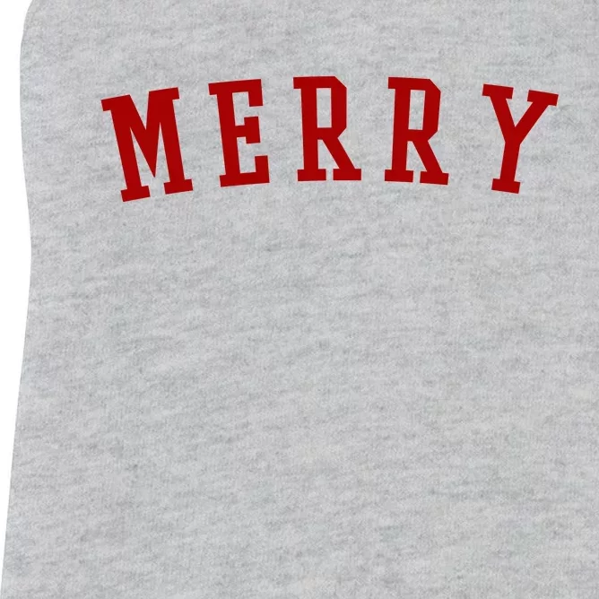 Merry Christmas Festive Holiday Women's Racerback Tank