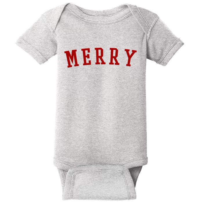 Merry Christmas Festive Holiday Baby Bodysuit