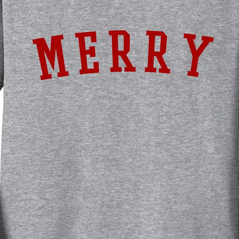 Merry Christmas Festive Holiday Kids Long Sleeve Shirt