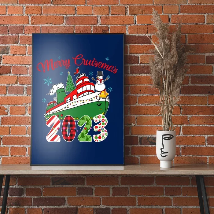 Merry Cruisemas Family Cruise Christmas Funny Boat Trip Poster