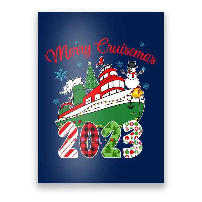 Merry Cruisemas Family Cruise Christmas Funny Boat Trip Poster