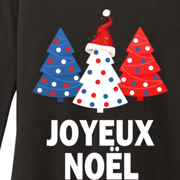 Merry Christmas French Tree France Lovers Flag Joyeux Noel Gift Womens CVC Long Sleeve Shirt