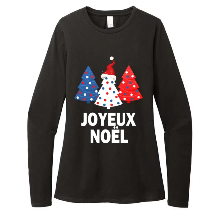 Merry Christmas French Tree France Lovers Flag Joyeux Noel Gift Womens CVC Long Sleeve Shirt