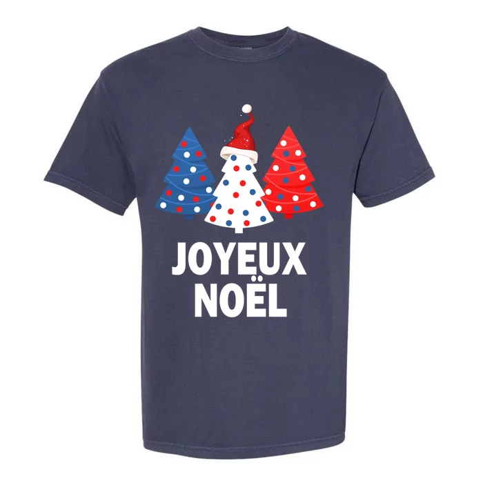 Merry Christmas French Tree France Lovers Flag Joyeux Noel Gift Garment-Dyed Heavyweight T-Shirt