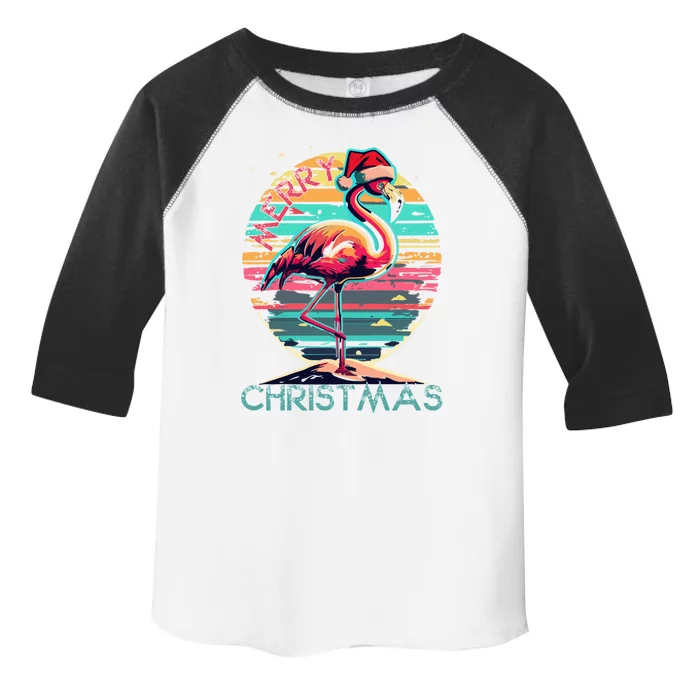 Merry Christmas Flamingo Pink Flamingo Christmas Xmas Gift Toddler Fine Jersey T-Shirt