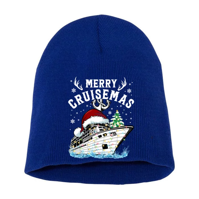 Merry Cruisemas Funny Cruise Ship Family Christmas Meaningful Gift Short Acrylic Beanie