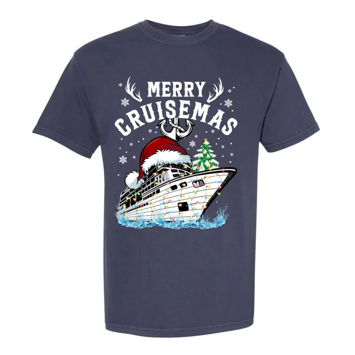 Merry Cruisemas Funny Cruise Ship Family Christmas Meaningful Gift Garment-Dyed Heavyweight T-Shirt