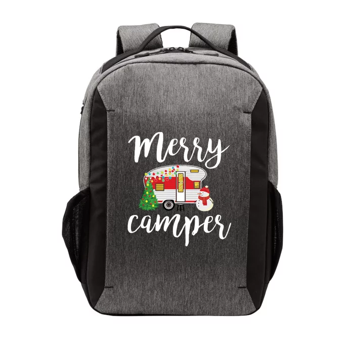 Merry Camper Funny Camper Christmas Tree Camping Vector Backpack