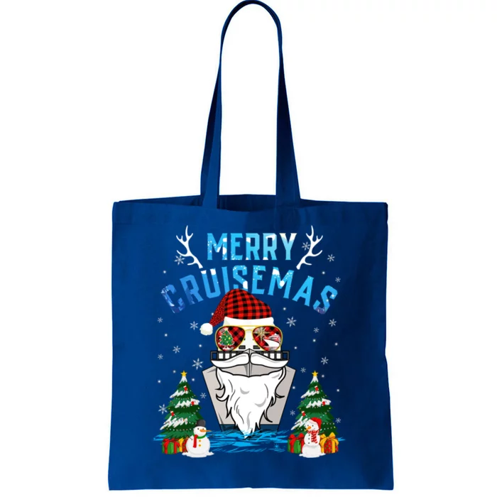 Merry Cruisemas Funny Cruise Ship Family Ugly Christmas Funny Gift Tote Bag