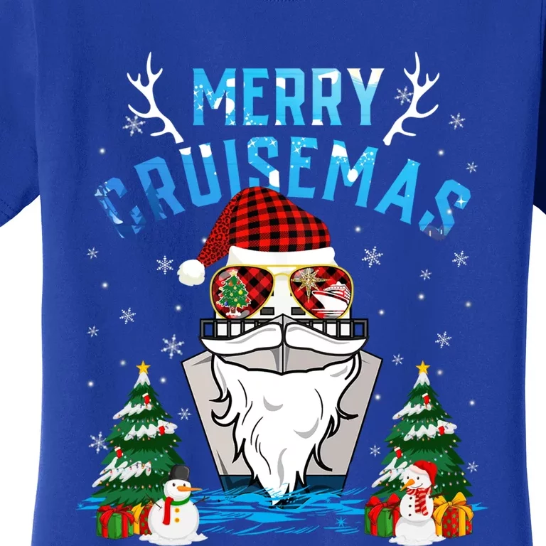 Merry Cruisemas Funny Cruise Ship Family Ugly Christmas Funny Gift Women's T-Shirt