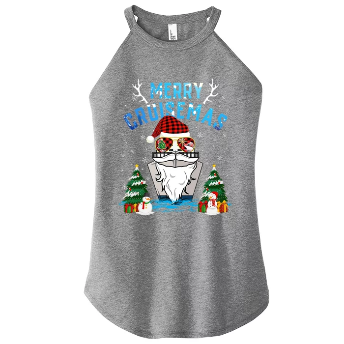 Merry Cruisemas Funny Cruise Ship Family Ugly Christmas Funny Gift Women’s Perfect Tri Rocker Tank