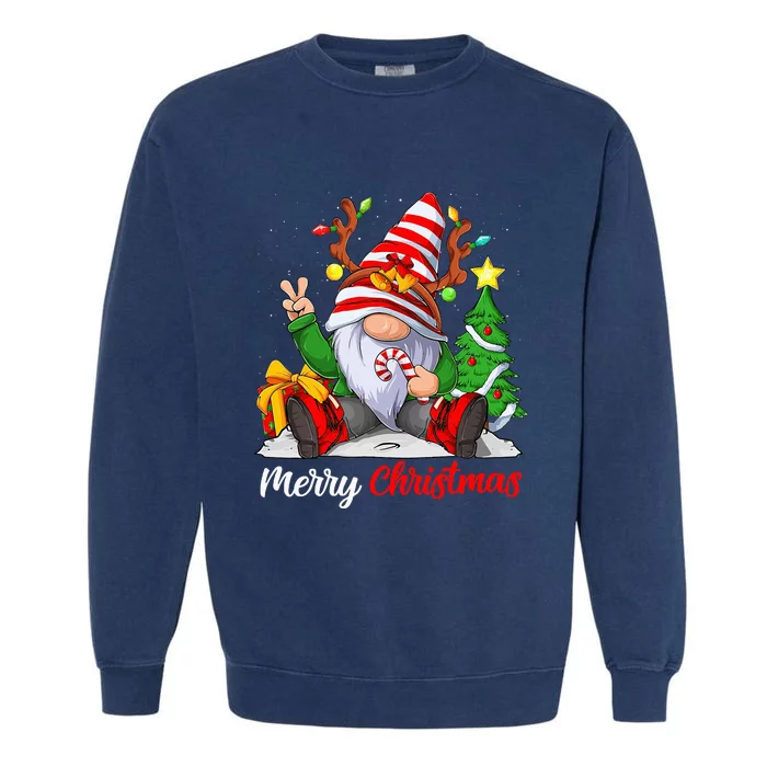 Merry Christmas Gnome Family Christmas For Garment-Dyed Sweatshirt