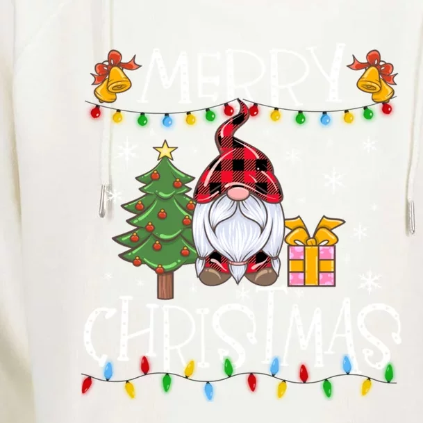 Merry Christmas Gnome Family Christmas Meaningful Gift Great Gift Womens Funnel Neck Pullover Hood