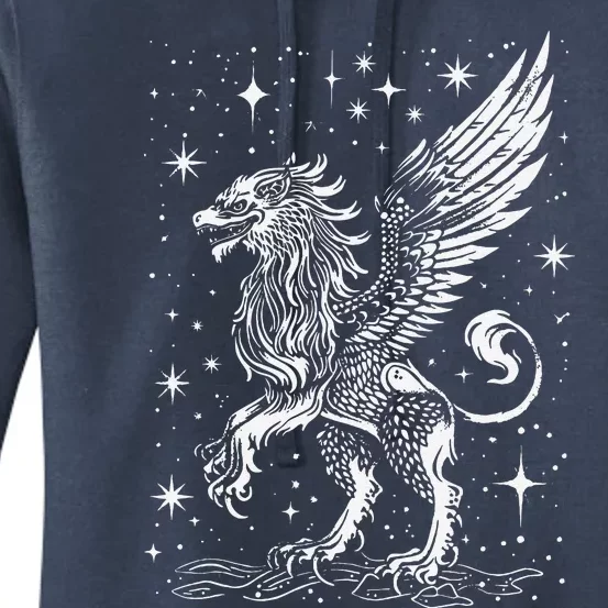 Mystical Creepy Gryphon Greek Mythical Creature Women's Pullover Hoodie