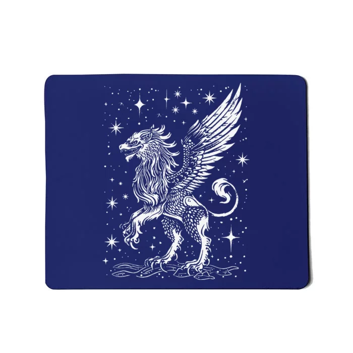 Mystical Creepy Gryphon Greek Mythical Creature Mousepad