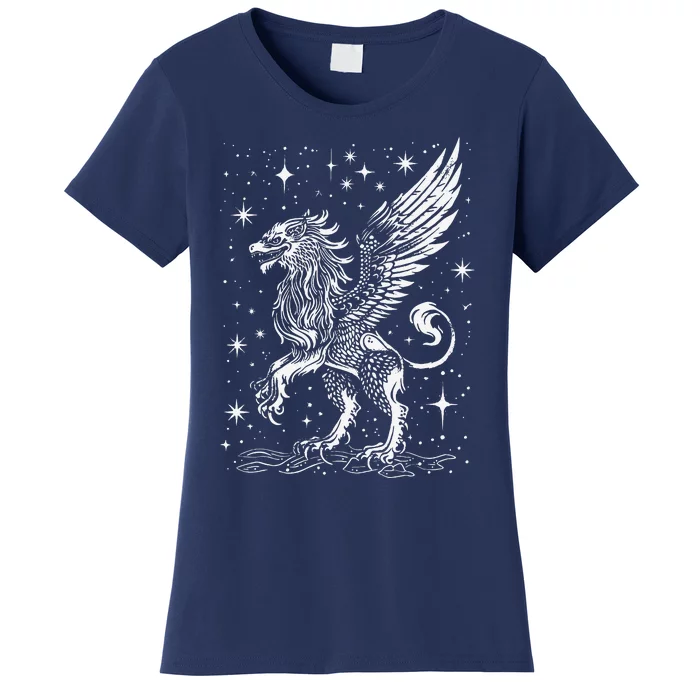 Mystical Creepy Gryphon Greek Mythical Creature Women's T-Shirt