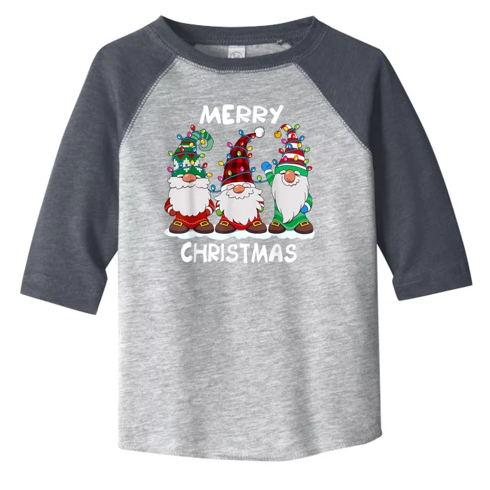 Merry Christmas Gnomes Xmas Family Toddler Fine Jersey T-Shirt