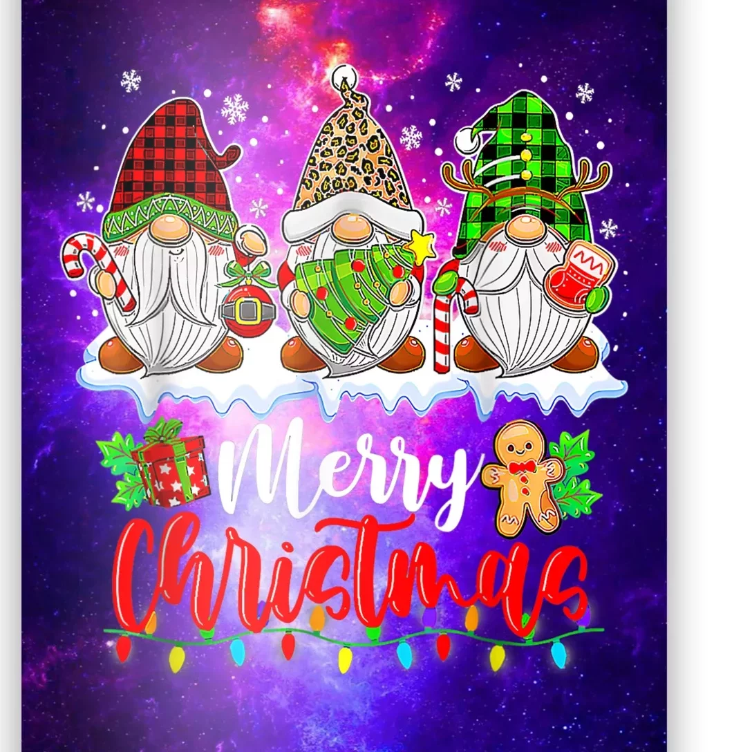 MERRY CHRISTMAS GNOMES XMAS MATCHING FAMILY Poster