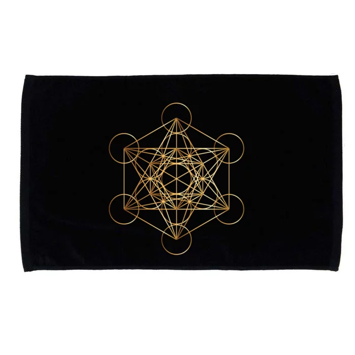 Metatron's Cube Golden Sacred Geometry Great Gift Microfiber Hand Towel