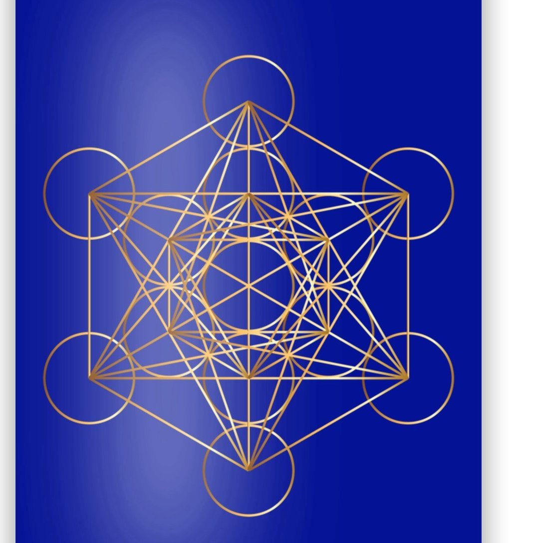 Metatron's Cube Golden Sacred Geometry Great Gift Poster | TeeShirtPalace