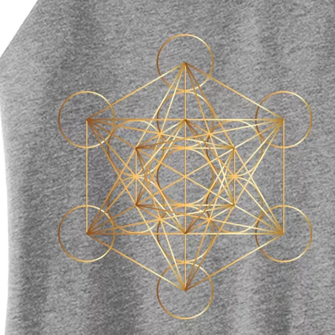 Metatron's Cube Golden Sacred Geometry Great Gift Women’s Perfect Tri Rocker Tank