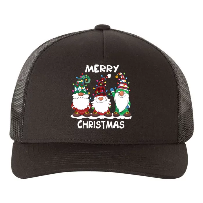 Merry Christmas Gnomes Xmas Family Women Yupoong Adult 5-Panel Trucker Hat