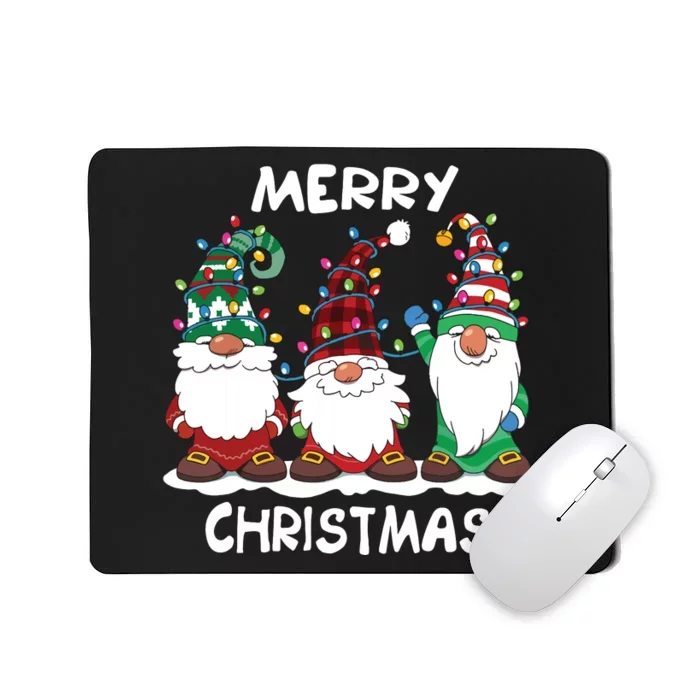 Merry Christmas Gnomes Xmas Family Women Mousepad