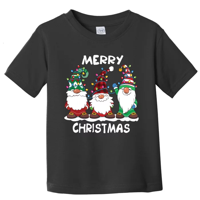 Merry Christmas Gnomes Xmas Family Women Toddler T-Shirt