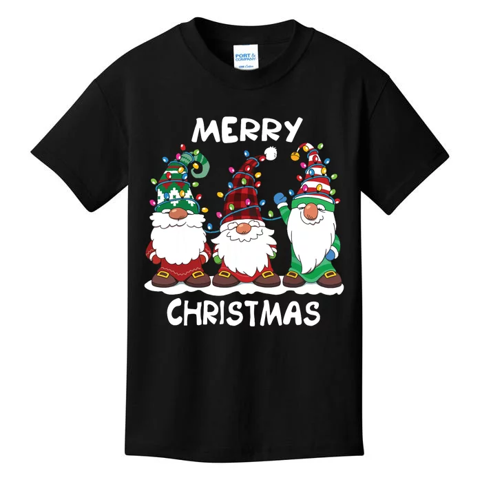 Merry Christmas Gnomes Xmas Family Women Kids T-Shirt