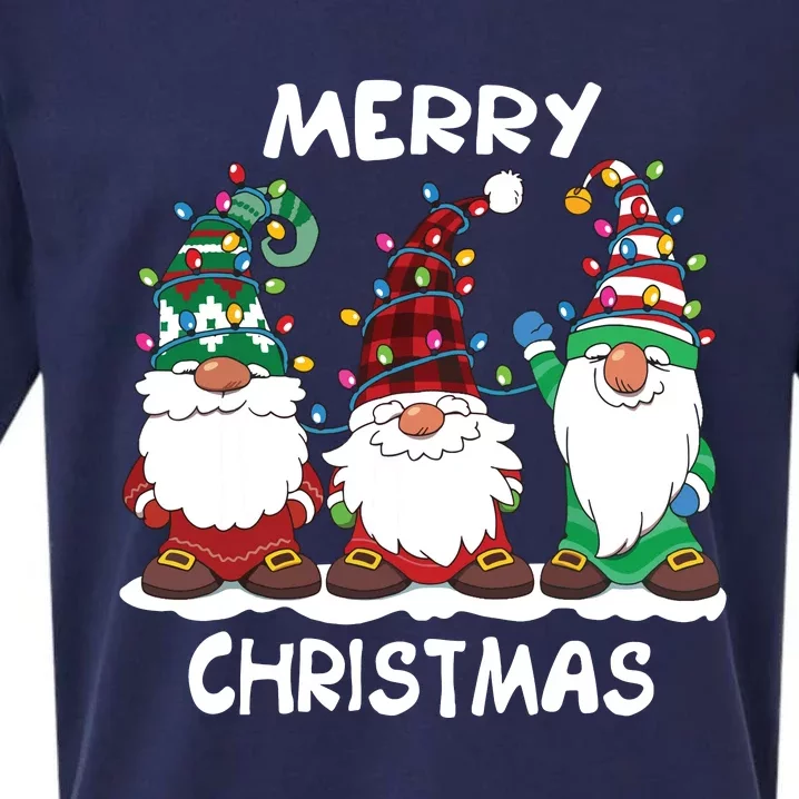 Merry Christmas Gnomes Xmas Family Women Sueded Cloud Jersey T-Shirt